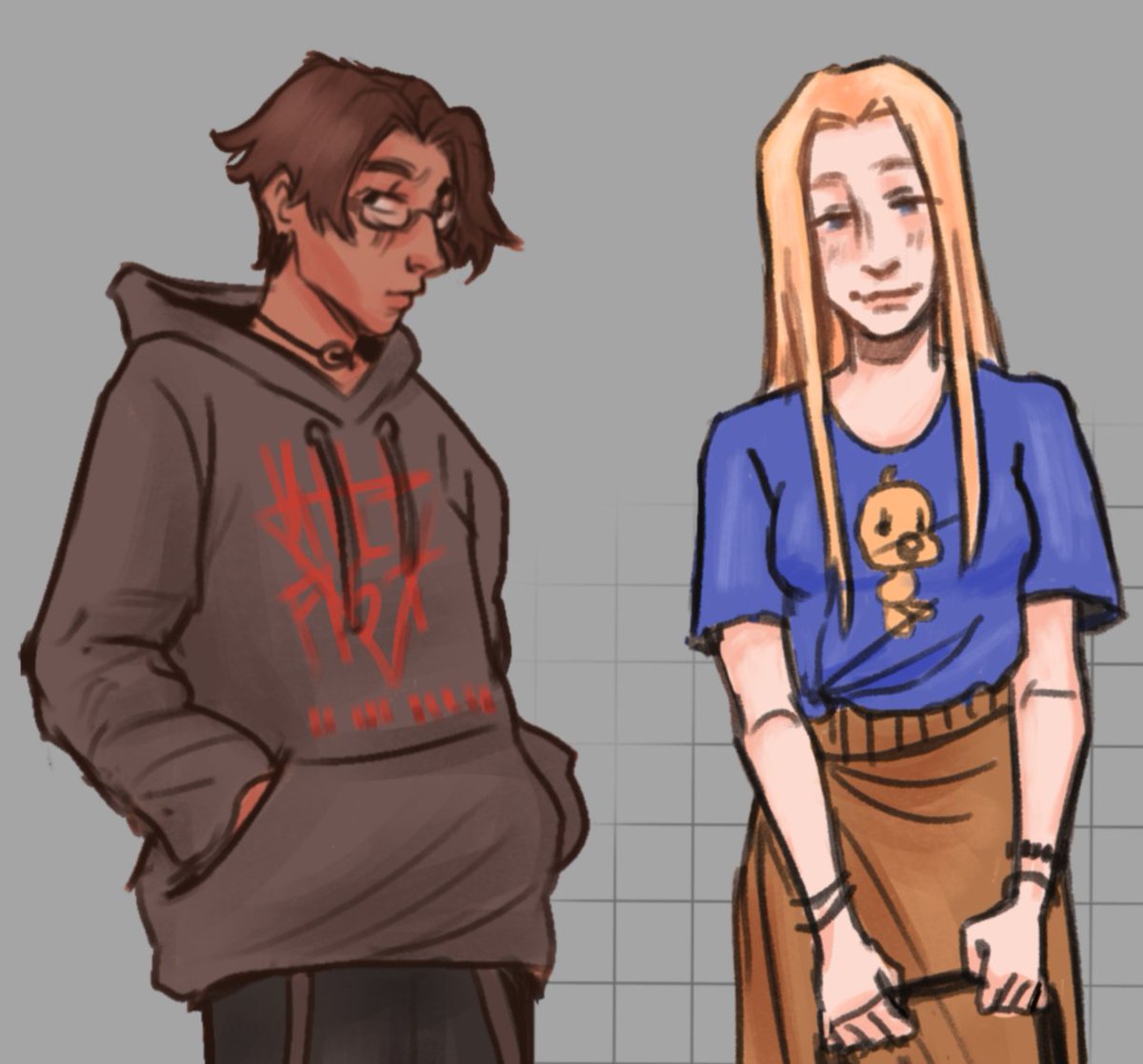 dirtgf's tweet image. hi hello, I'm offering some emergency commissions!!!

20$ for waist up half body colored sketches. (examples below) DM me here or on discord if you are interested!