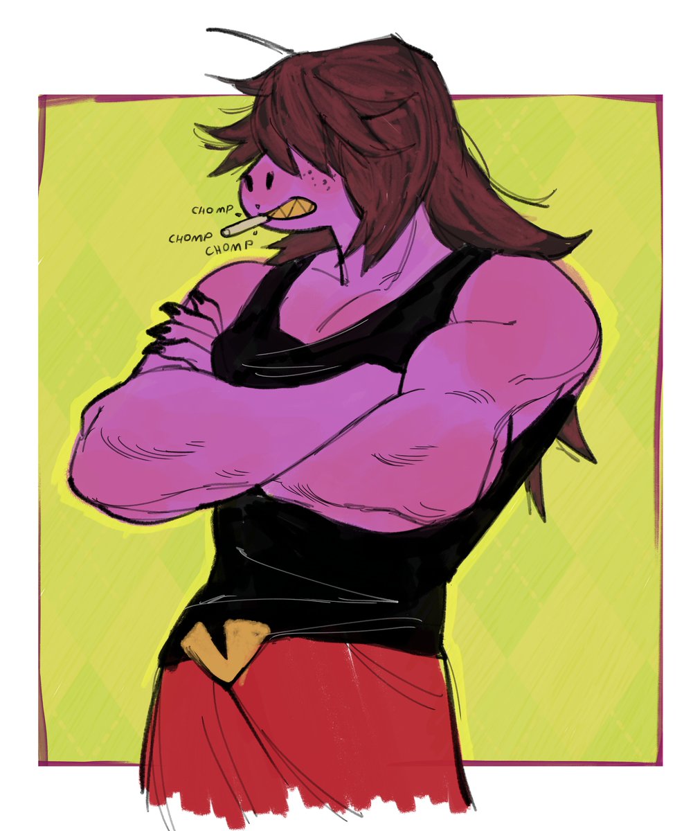 ko-fi sketch of susie

actually I didn't expect anyone to c0mmision me for deltarune