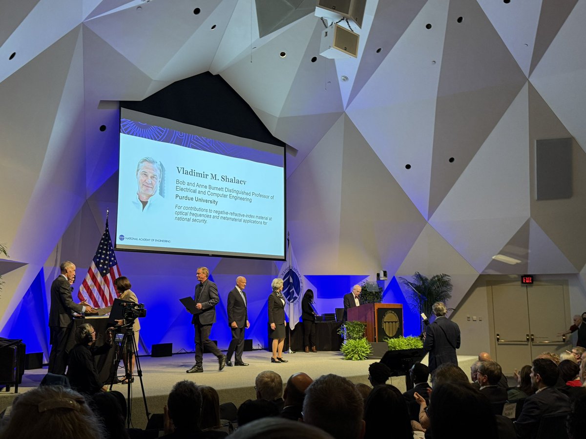 ABoltasseva's tweet image. So proud being part of the @theNAEng ceremony today recognizing new members! #NAE Class of 2025 Vlad Shalaev @PurdueECE @PurdueEngineers