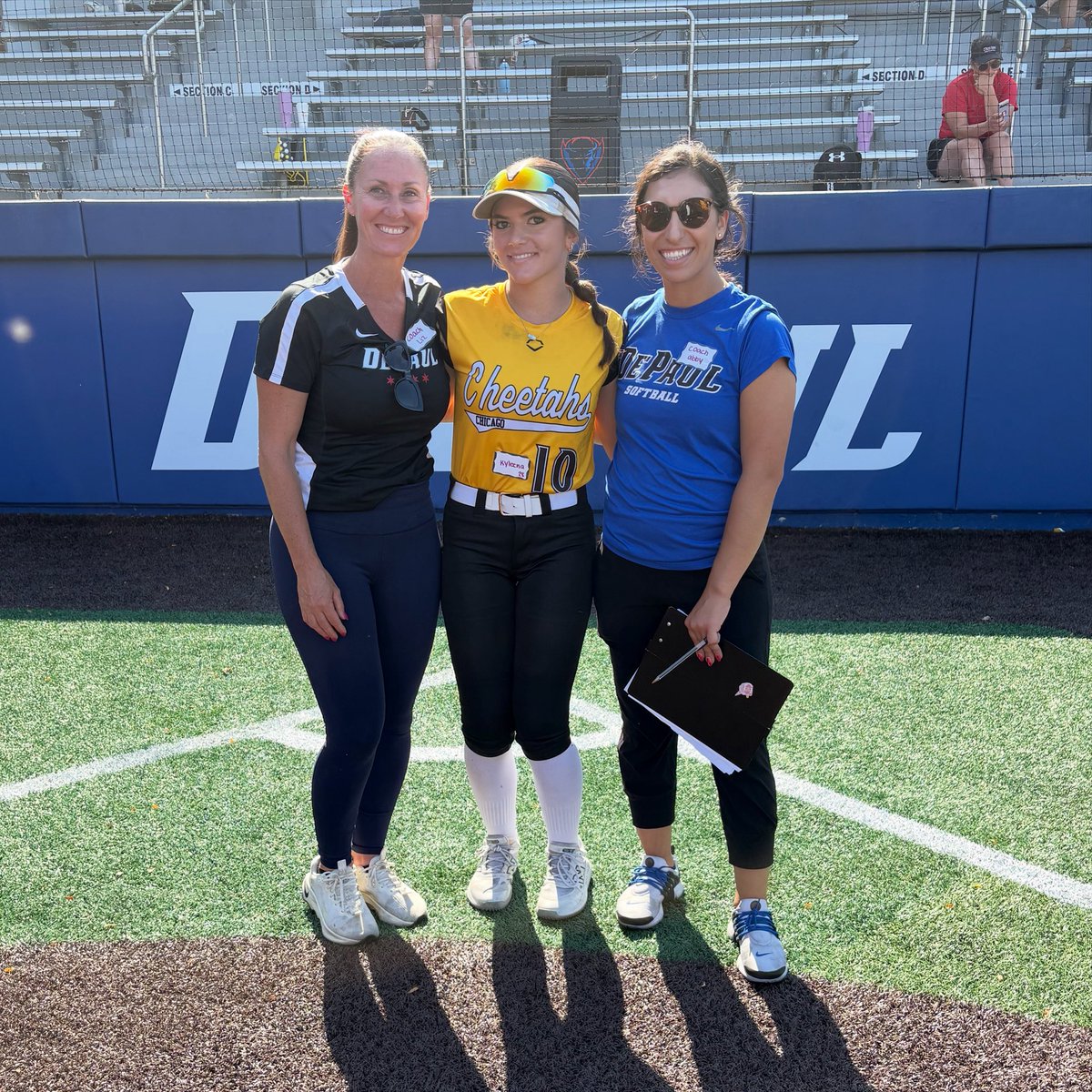 Thank you <a href="/DePaulSB/">DePaul Softball</a> for a great camp last week. I loved getting to know all of the coaches and players. Hope to see you at a tournament this fall and at future camps. <a href="/lizjagielski/">Elizabeth Jagielski</a> <a href="/CheetahsSimmons/">Chicago Cheetahs 16u</a> <a href="/jillienwaldron/">Jillien</a> <a href="/joshbaer24/">Josh Baer</a> <a href="/FriarSoftball/">Fenwick Friars Softball</a>