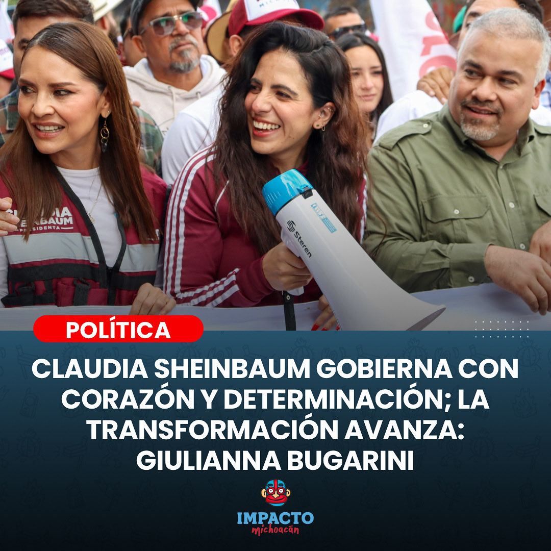 ImpactoMich's tweet image. Desde el Zócalo capitalino, @giulibugarini acompañó a la presidenta @Claudiashein en la rendición de su primer informe de gobierno.

Más detalles 👉 tinyurl.com/44uae3ny