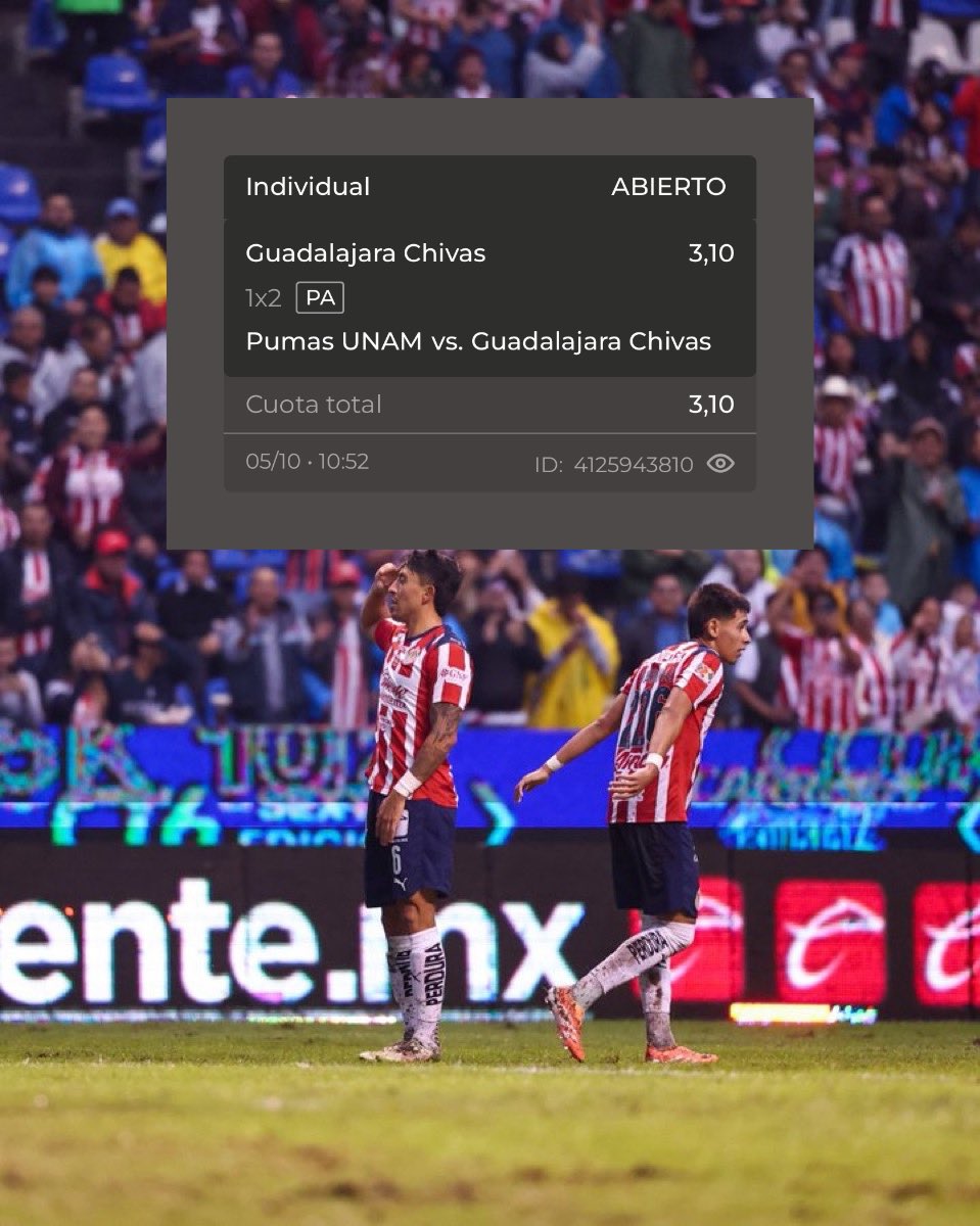 Si las chivas ganan yo voy a regalar una transferencia de 10K

La única regla es que me tienen que seguir y dejar su like y comentario ❤️

Pick con información ℹ️