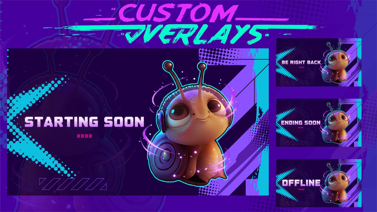 DaisyArts01's tweet photo. Made custom overlays for @Snailxtrail101 based on her cute snail logo!!🐌✨
#TwitchStreamer #Twitch #TwitchAffliate #KickStreamer #YouTuber #ContentCreator #Twitchwatch #Streamer #Today #Livestream #Gaming #Gamer #Live #Streamer #YouTube #Business #Design #Animation #Logo #Live https://t.co/k2OGrN9Xhd