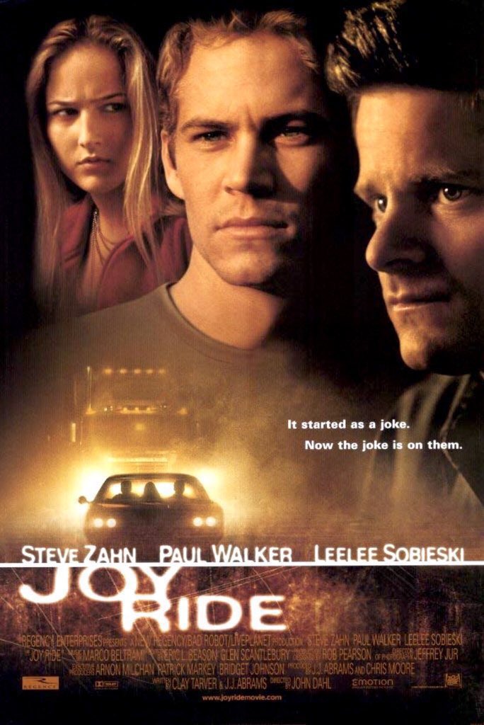 FilmNewsNos's tweet photo. 🎬MOVIE HISTORY: 24 years ago today, October 5, 2001, the movie ‘Joy Ride’ opened in theaters!
#PaulWalker #SteveZahn #LeeleeSobieski #JessicaBowman #MatthewKimbrough #StuartStone #JimBeaver #HughDane #JayHernandez #BasilWallace #JohnDahl https://t.co/CpTKOJN3yG