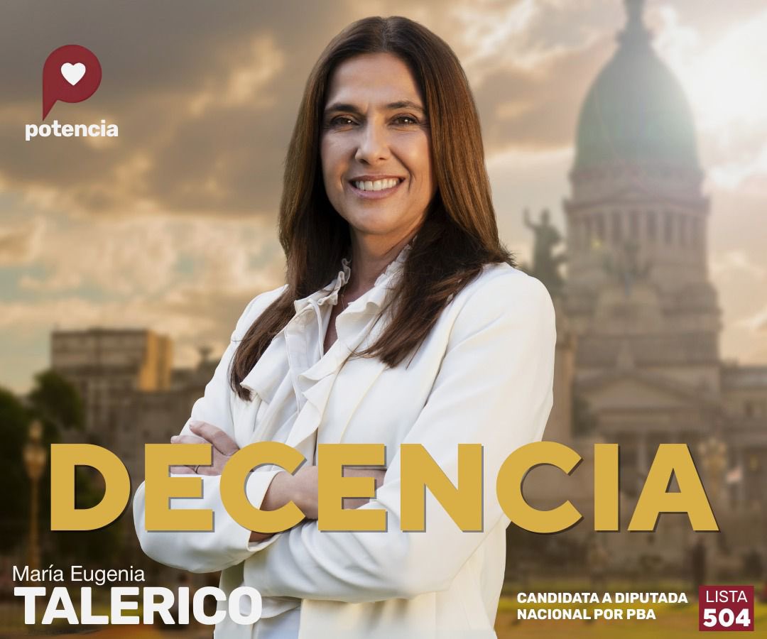Acá tenemos una diferencia que ninguna de las listas principales lleva:

COHERENCIA Y DECENCIA

Por eso el domingo 26/10 
📍En PBA
🗳Vota Lista 504
Maria Eugenia Talerico 
Diputada Nacional.

<a href="/eugetale/">Maria Eugenia Talerico</a>