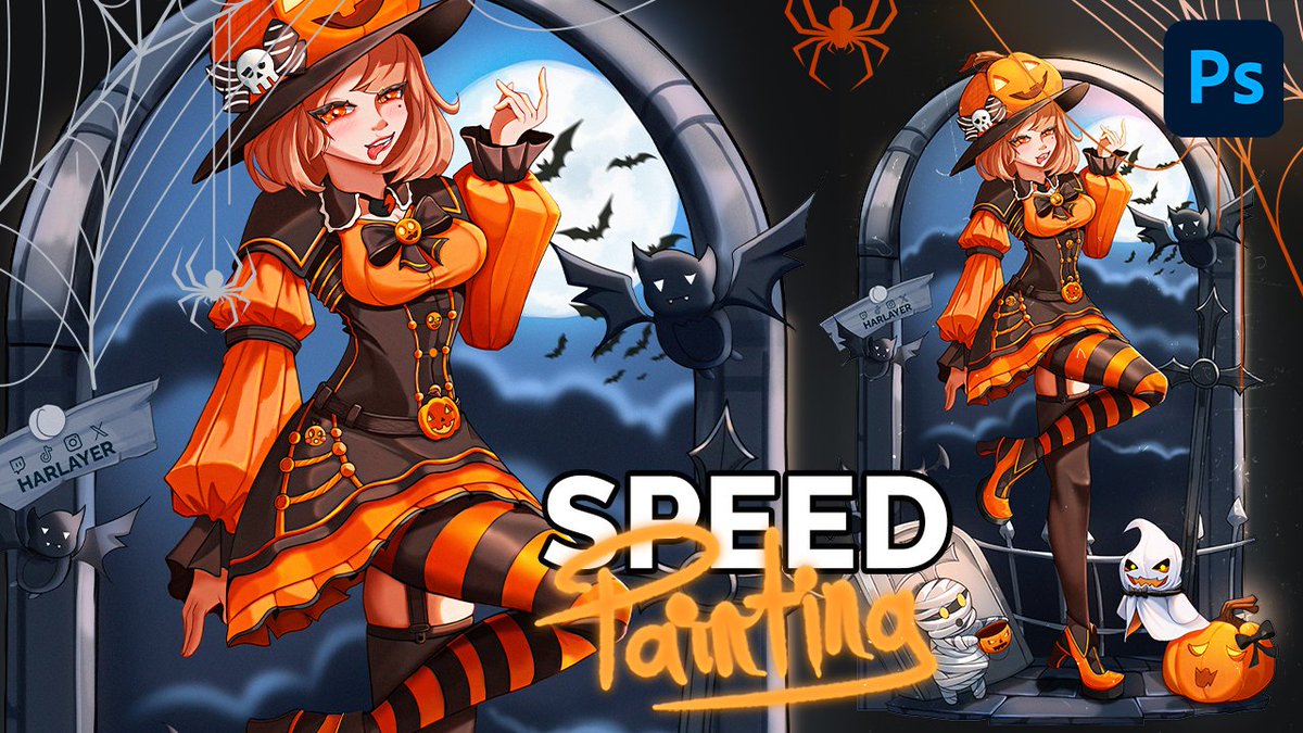 🎃✨ Witchy Speedpaint – Halloween Magic! 👇👇youtube.com/watch?v=2DWnrP…

#art #speedpaint #Halloween #illustration