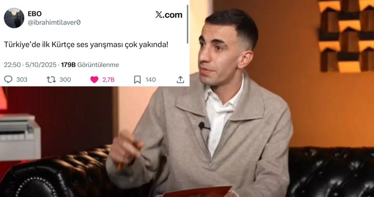 LogHaber's tweet photo. İbrahim Tilaver, bilinen sosyal medya adıyla EBO, ünlü bir içerik üretici ve iş insanı olarak Türkiye’de ilk Kürtçe ses yarışmasını duyurdu. https://t.co/eCHTpV8WPj