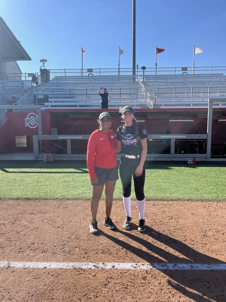 I had a great time <a href="/OhioStateSB/">Ohio State Softball</a> camp today. Thank you,  <a href="/Coach2K_OSU/">Kirin Kumar</a> <a href="/Coach_mcGuem/">Matthew Guemmer</a> <a href="/CoachCourtOSU/">Courtney Vierstra</a> <a href="/KarliSpaid/">Karli Spaid</a> and players/staff. <a href="/OutlawsNat2027/">Ohio Outlaws National 2027 Wolff/Galownia</a>