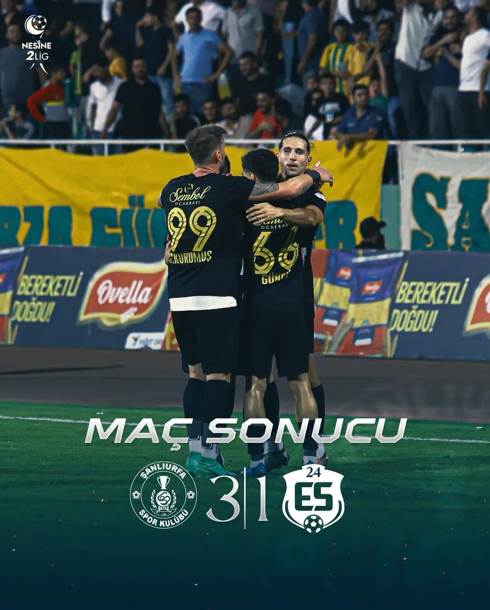 TFF 1. Lig yolunda Sahasında Erzincanspor'u 3-1 yenen #Şanlıurfasporumuzu canı gönülden tebrik ediyorum. Yolun sonu Şampiyonluk olur inşallah