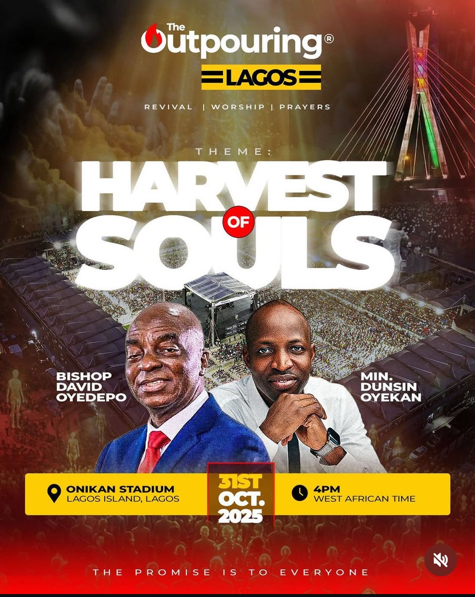 Don’t miss The Outpouring Lagosssss!