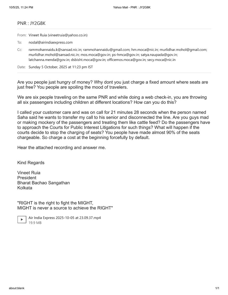 vineetruia's tweet photo. @AirIndiaX @RamMNK @mohol_murlidhar 

listen to the audio on the below post and letter sent to all of you.

https://t.co/bMnZsZtRRp

@IndiGo6E @AkasaAir @airindia @flyspicejet @allianceair https://t.co/wR3m9RFvkP