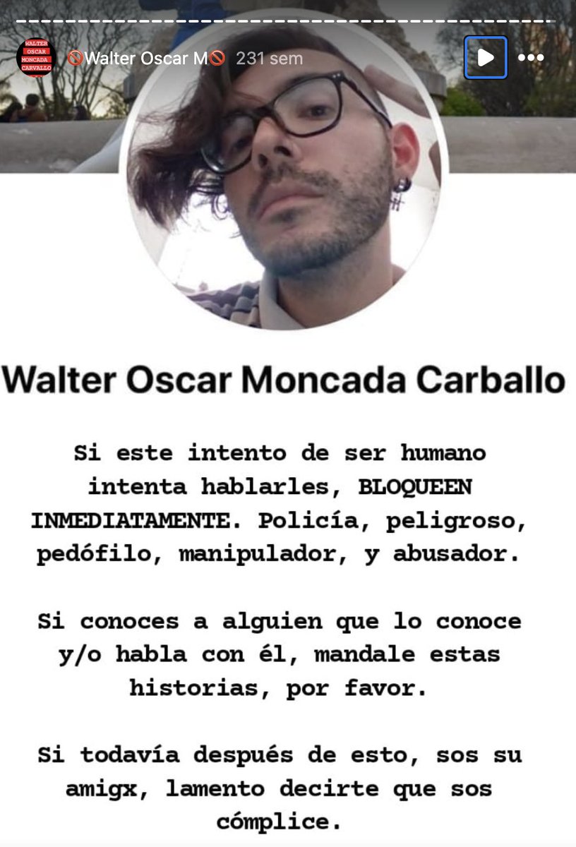 LIBERTARIO FAJADO: POLICIA ACOSADOR

Habitué del mundo otaku y eventos cosplay. Fue denunciado por una ex-novia hace 6 años y por múltiples acosos a menores de edad.

Walter Oscar Moncada Carballo, 40 años.
Es subinspector de la policia de la provincia de Santa Fe, N.I 659231