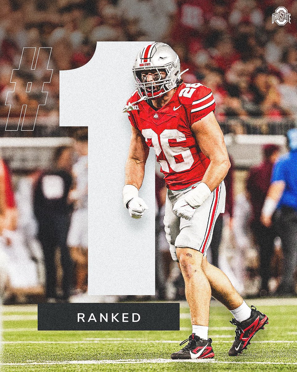 OhioStAthletics's tweet photo. Still on top 🗣️

@OhioStateFB | #GoBucks https://t.co/ieSBLjvSGx