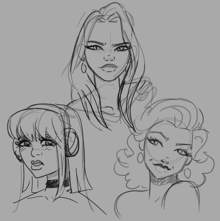 Sketches. Trying to convince myself break out of hermit mode.