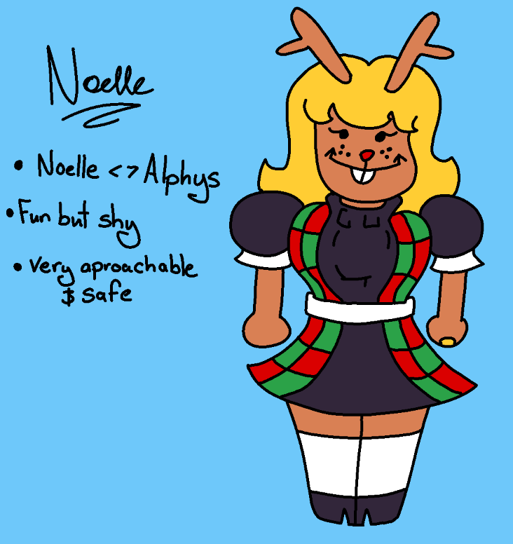 DSDeltaShuffle's tweet photo. Day 5 seemed a little obvious so we designed Noelle for DS :D

#Inktober #Inktober20205 #noelleholiday  #Undertale #deltarune #deltashuffle https://t.co/RMWBVge6hJ