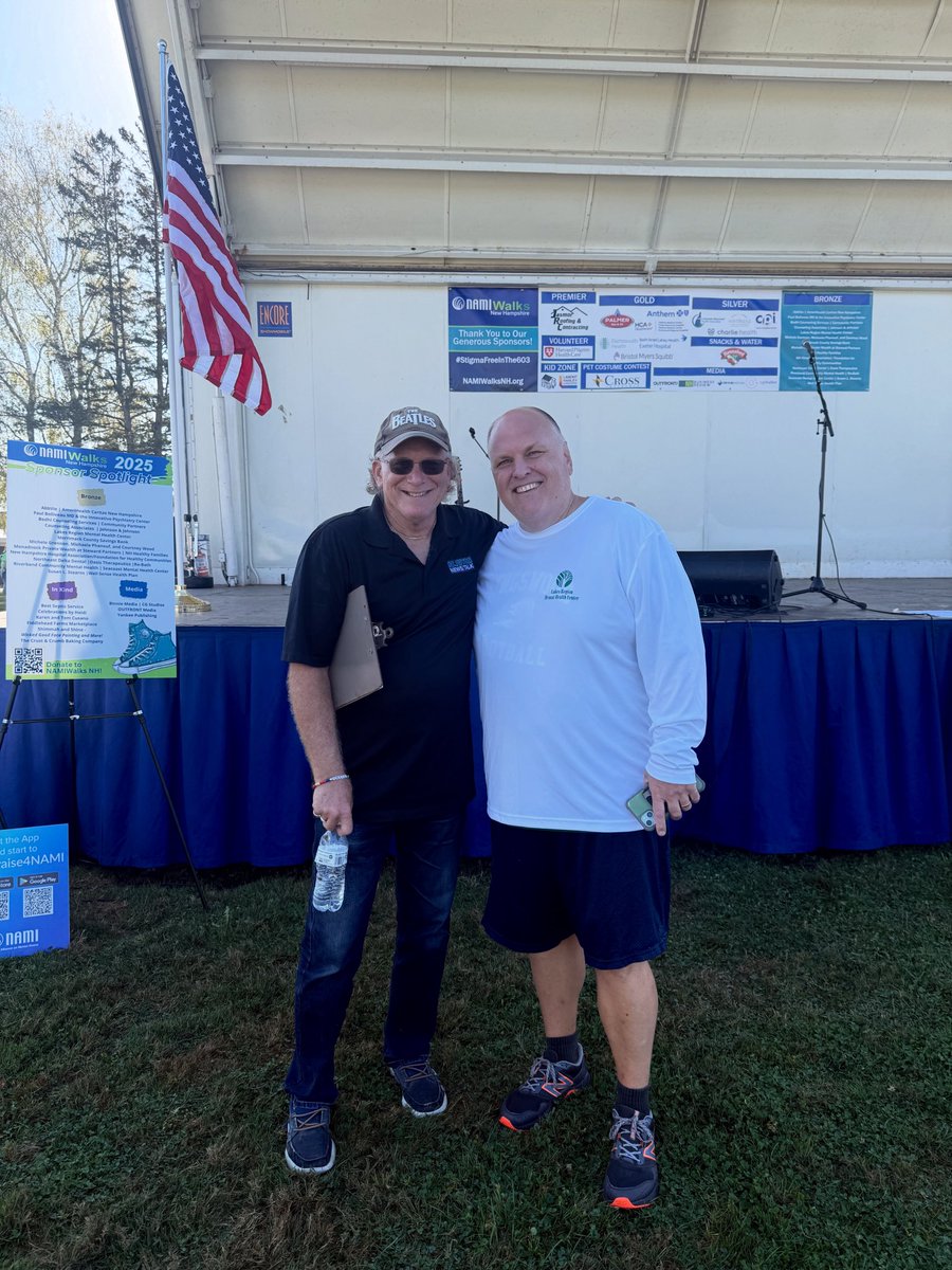 What a perfect day to celebrate mental health awareness — and even better, The Hoss ran into Mike Pomp at the NAMI NH Walk 2025! <a href="/NAMICommunicate/">NAMI</a> <a href="/thepulseofnh/">The Pulse of NH - News Talk Radio Network</a>