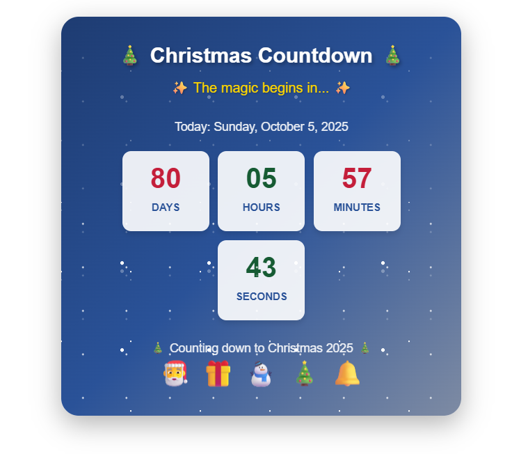 WhatToWearPost's tweet photo. 🎄 Check out our LIVE Christmas Countdown! 🎅
See exactly how many days, hours, and minutes until Christmas!

https://t.co/8V6gBsN9Yc

#ChristmasCountdown #christmas #WTWP #WhatToWearPost https://t.co/3G2UbRBjDj