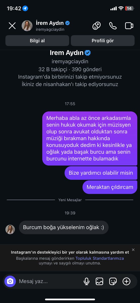 Hayalet sevgilim iremin burcunu bulamayıp kendisine sordum ortamlarda satılacak bilgi arkadaslar burda dursun lazım olur