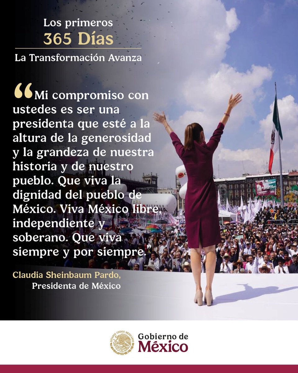 #LaTransformacionAvanza 
#MuchaPresidenta  🇲🇽✨
