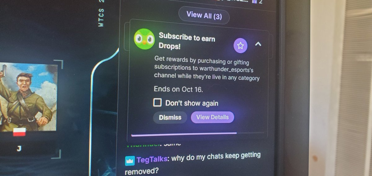 Man_Face7's tweet image. #WarThunder #eSports #Drops #Twitch will require you to subscribe to @WarThunder_Esports
I&apos;ve re linked my warthunder and twitch account. Funny trying to mention so in the live gets it flagged and removed. Pretty sus.