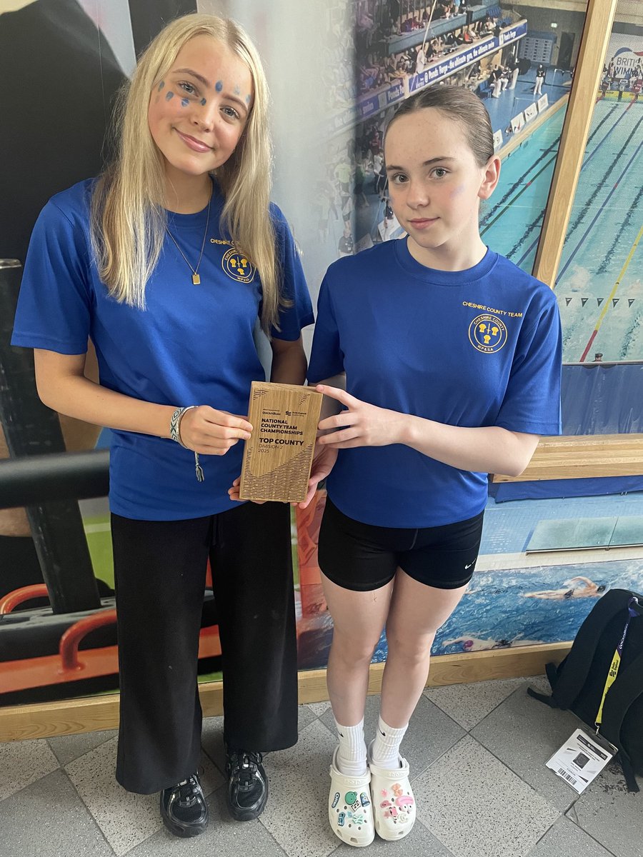 Congratulations to Emmie and Iris, who were part of the Cheshire County team that romped division 2 today at Ponds Forge and back into division 1 next year 💙 Go Cheshire, and go Emmie and Iris!! 💙💪💛🙌💙