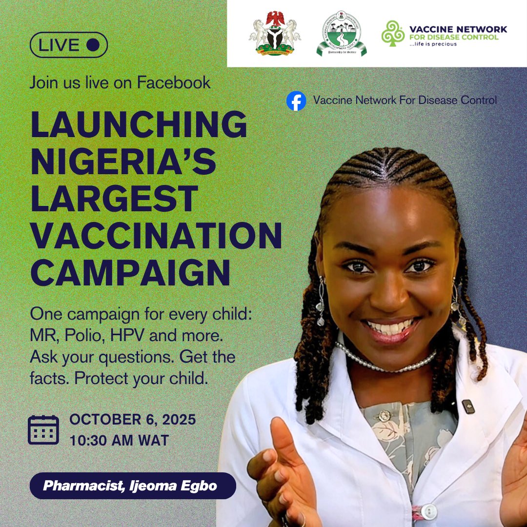 Never thought pharmacy would bring me here. 🥹💉

Tomorrow, I get to join Vaccine Network for Disease Control for Nigeria’s largest vaccination campaign… all about protecting every child.

Proof that pharmacy can exist beyond the counter. 💚 
#PublicHealth #HPV #Pharmacist