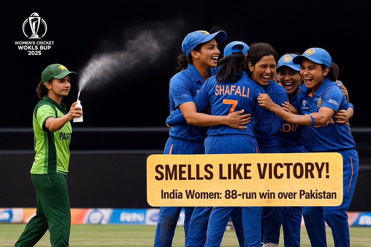 Indian cricket team beat Pakistan by 88 runs in its second Women's ODI World Cup 2025 match🇮🇳