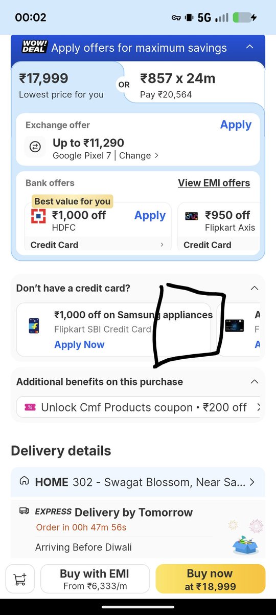 rushil_b_patel's tweet image. I was scrolling @Flipkart deals &amp;amp; noticed that a text is flowing out of the box.
@flipkartsupport