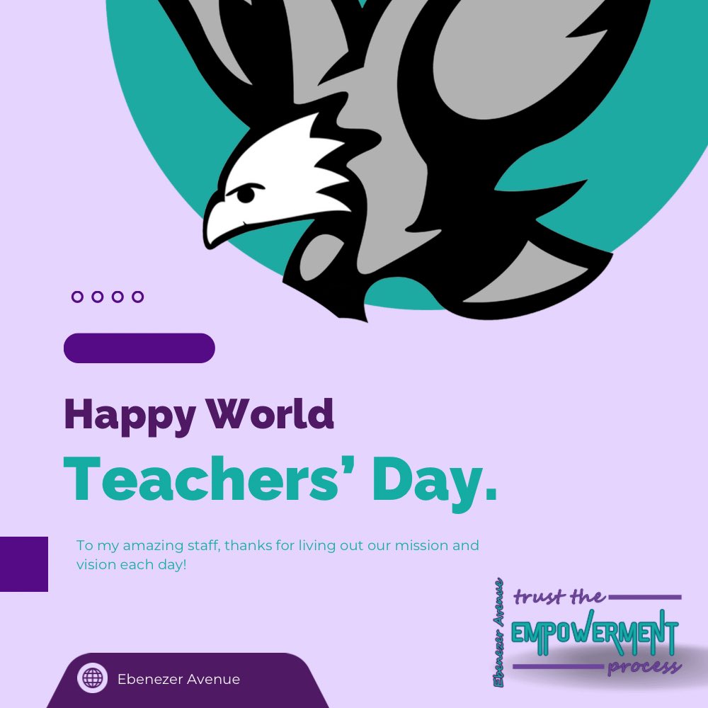 I celebrate my incredible staff who bring our school mission and vision to life each day- empowering to lead, learn, and grow! Your dedication and heart remind us to Trust the Process and believe in the power of empowerment! Thanks for the difference you make! <a href="/ebenezer_avenue/">ebenezer_avenue</a>