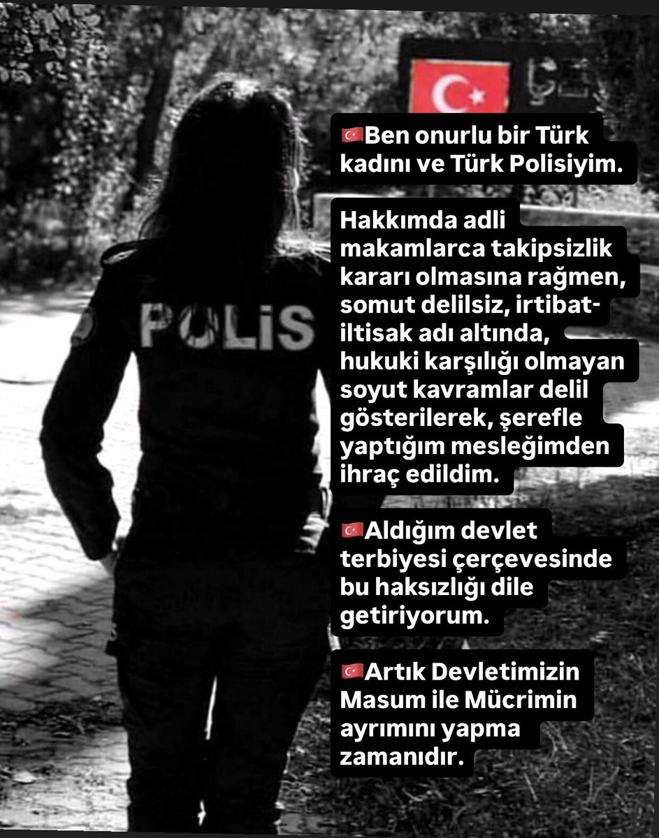 <a href="/AlihanLimoncuo/">Alihan Limoncuoğlu</a> <a href="/AlihanLimoncuo/">Alihan Limoncuoğlu</a>
Ben 7 yıl doğuda devletime onurla hizmet ettim,devrelerimi şehit verdim,şehit cenazelerinde o yetim çocukların gözlerinin içine bakarak terörün hepsine lanet ettim.Gel gör ki iltisaklı diye #khk ile idari tasarrufla ihraç edildim.Şimdi ben miyim terörist cvp verin