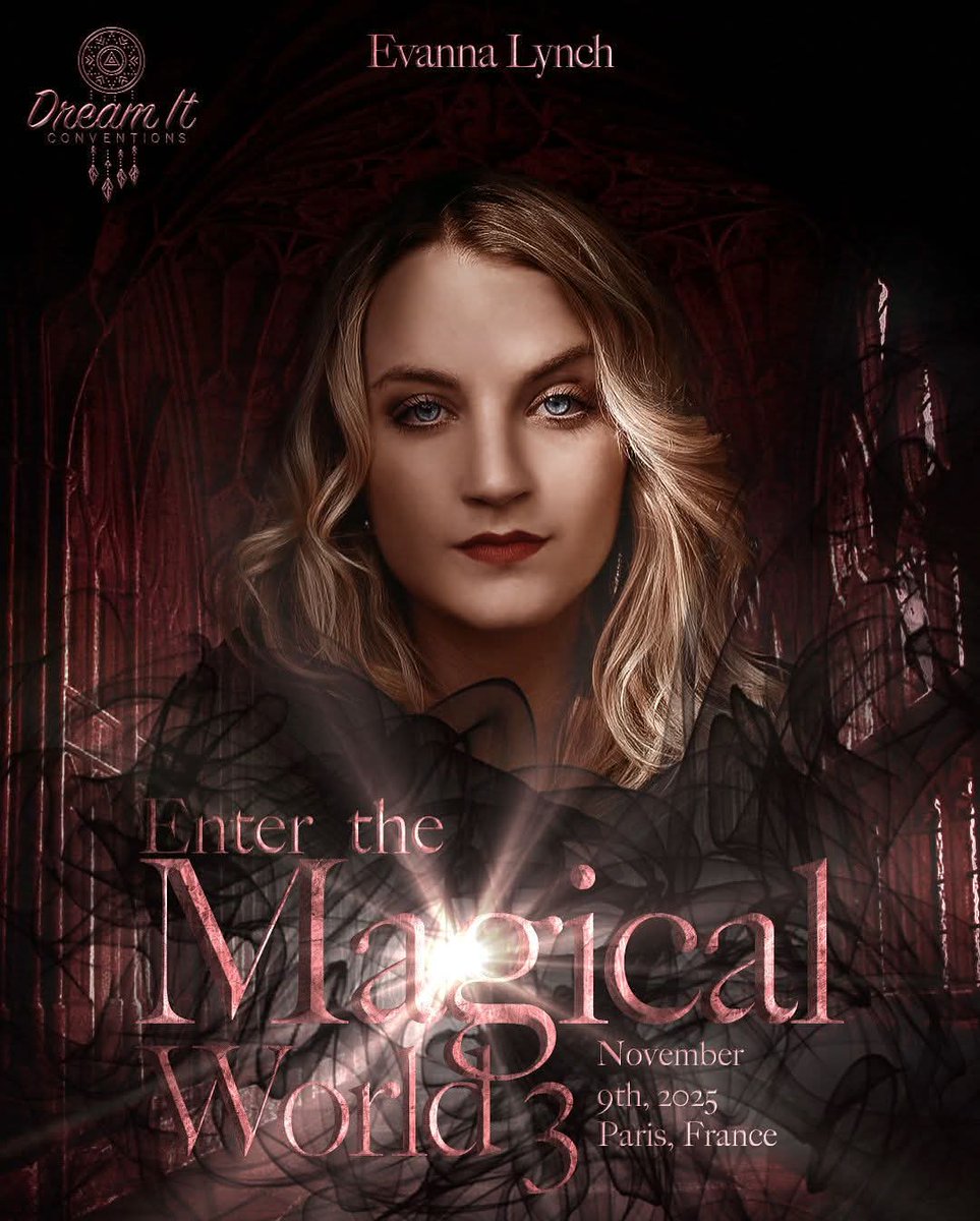 EuroConNet's tweet image. GUEST ANNOUNCEMENT
#EnterTheMagicalWorld #ETMW #DreamItConvention #EvannaLynch
Paris, France
8 - 9 November, 2025
dreamit-conventions.com