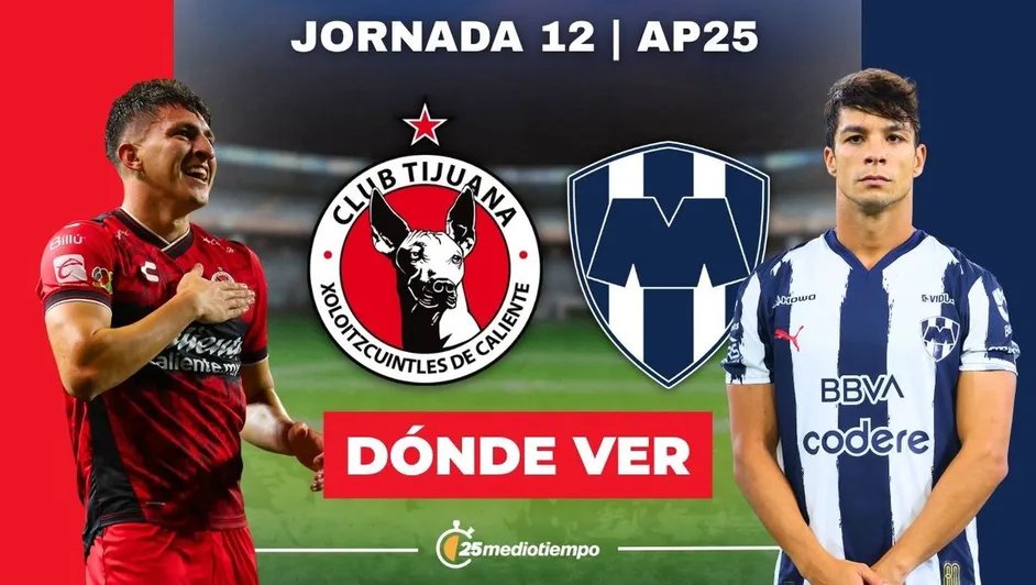 DUELO EN LA FRONTERA 👀🇲🇽
Te decimos a QUÉ HORA y por DÓNDE VER el Tijuana vs Monterrey de la Liga MX EN VIVO 🔥

bit.ly/4mSM88h