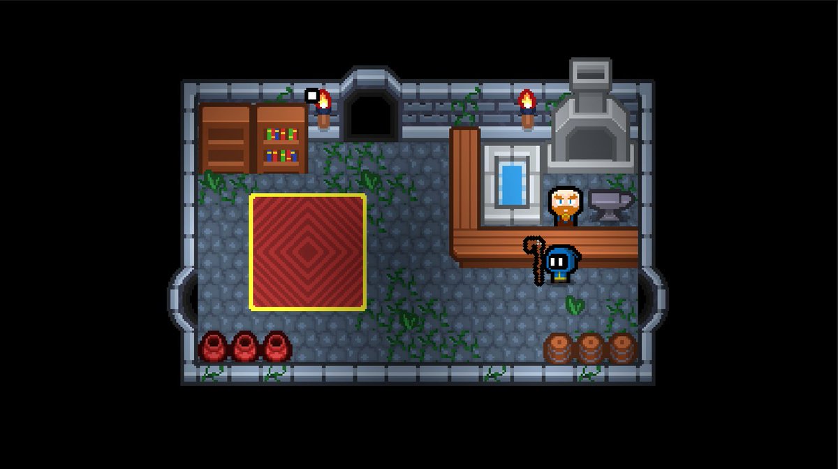 NorthWardStdio's tweet photo. Looking for somewhere to Add/Remove Runes from your Staff? Talk to the RuneSmith! 🔨🔨

#pixelart #gamedev #indiedev #roguelike https://t.co/wvjV7Pumde