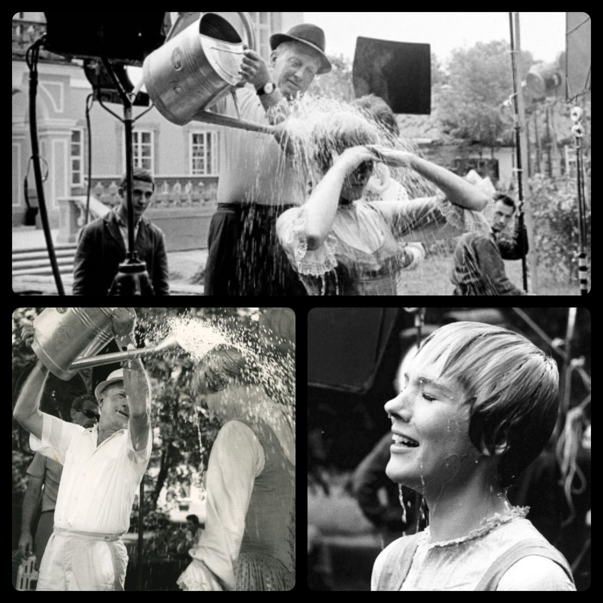 Did you know?

While filming several takes of the infamous "fight" scene with Captain von Trapp in <a href="/SoundofMusic/">The Sound of Music</a>, Julie had to be hosed down numerous times to stay soaked to the skin. But this is the face of a professional at work!