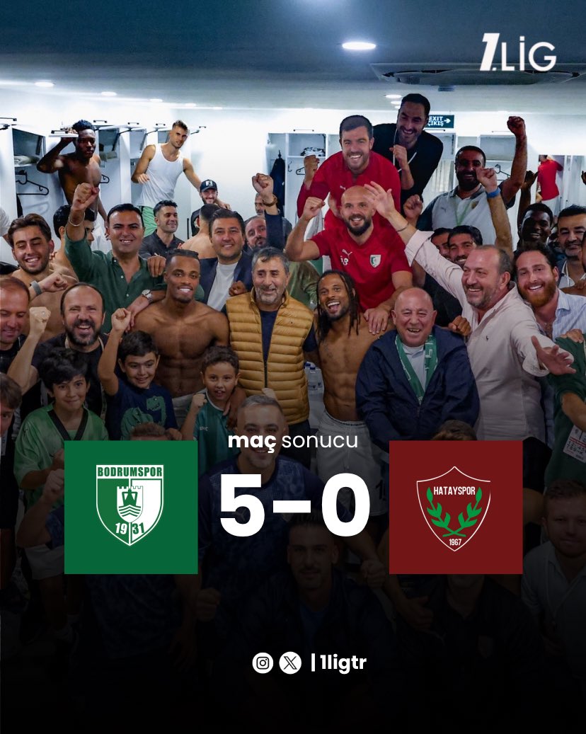 1ligtr's tweet photo. 𝐌𝐀𝐂̧ 𝐒𝐎𝐍𝐔𝐂𝐔 | Bodrum FK 5-0 Hatayspor

Bodrum FK gol oldu yağdı. https://t.co/WohTgQulOU