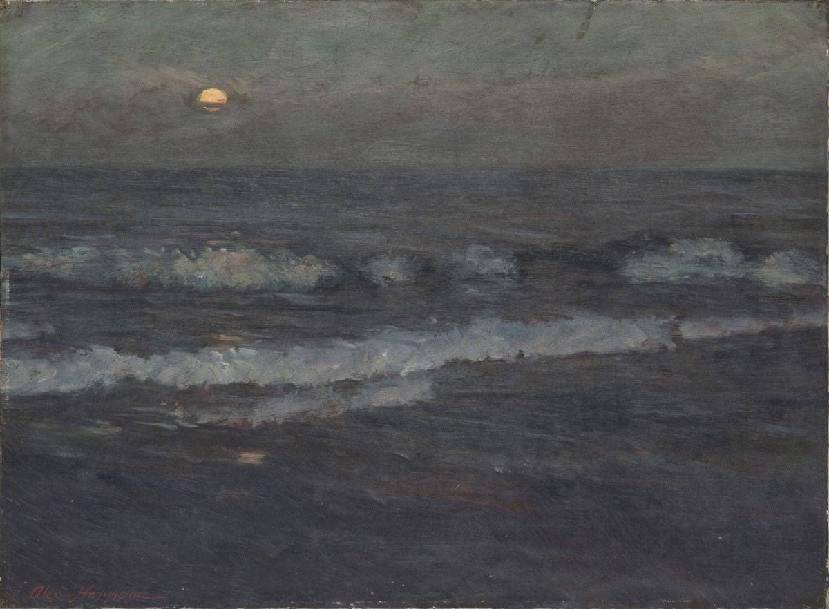 Resimlerde deniz ve ay.