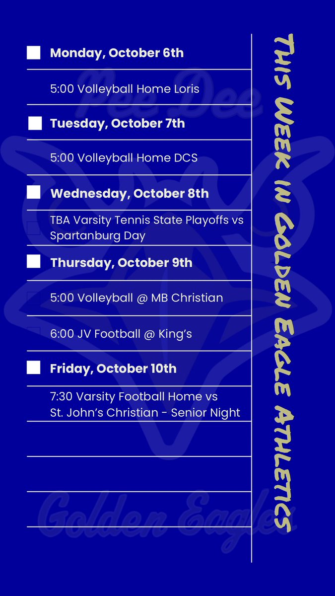 Pee Dee Academy Athletics (@pdagoldeneagles) on Twitter photo 