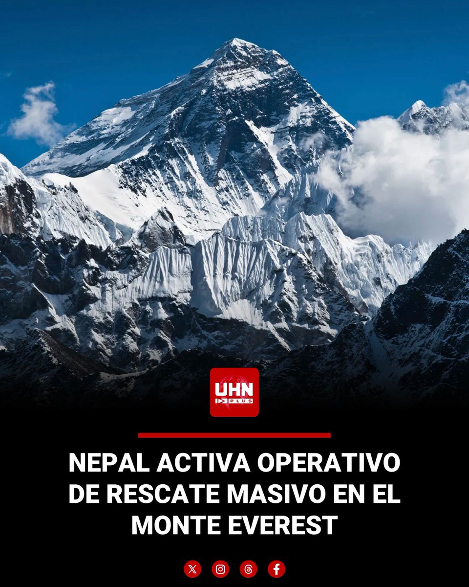 🇳🇵‼️ | URGENTE — Casi 1.000 personas quedaron atrapadas en las laderas del Monte Everest; equipos de rescate trabajan contrarreloj para evacuarlas.
