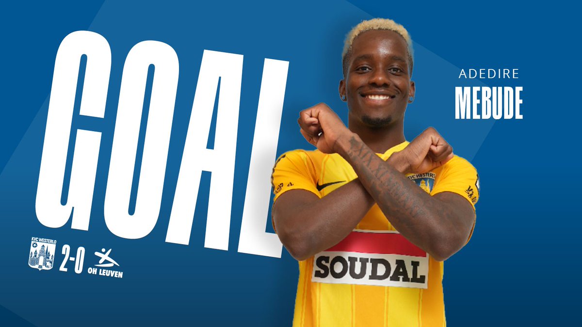 KVCWesterlo's tweet photo. ⏱️ 78' ⚽️ DOELPUNT ⚽️
Reynolds zet zich door en brengt de bal voor richting de tweede paal. Ferri maakt een schijnbeweging maar laat de bal voor Mebude. Die tikt Leysen uit en legt de 2-0 in doel.
#WESOHL 2️⃣-0️⃣ https://t.co/lifHol8rhK