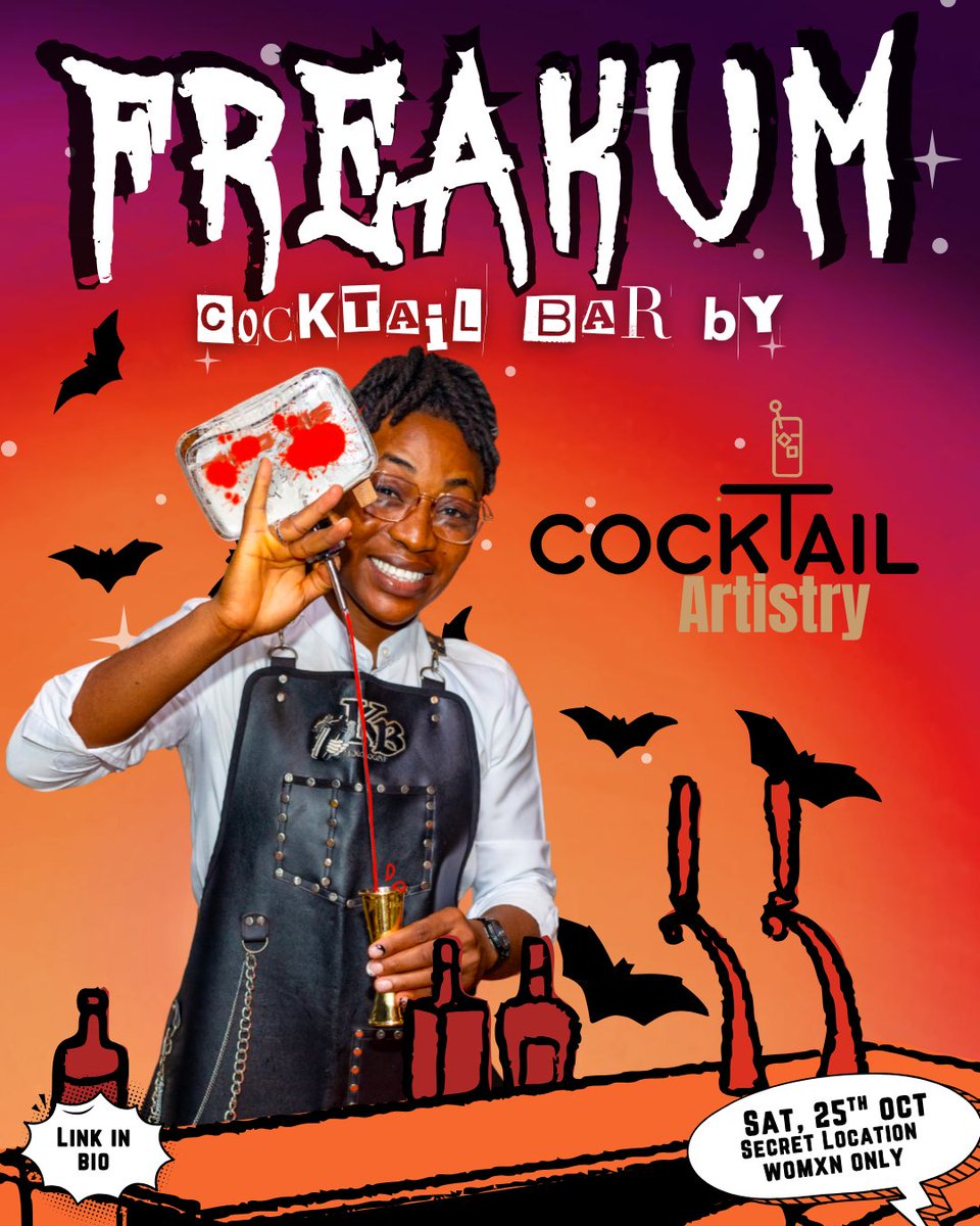 Freakum returns… to the haunted house 👻 where bad is better 😈, claws are welcome and your dark side can finally crawl out of the shadows🖤 in collaboration with <a href="/ThemePartyGh/">ThemeParty</a> get your EARLY BIRD tickets now afroditeandfriends.hustlesasa.shop/?product=67252