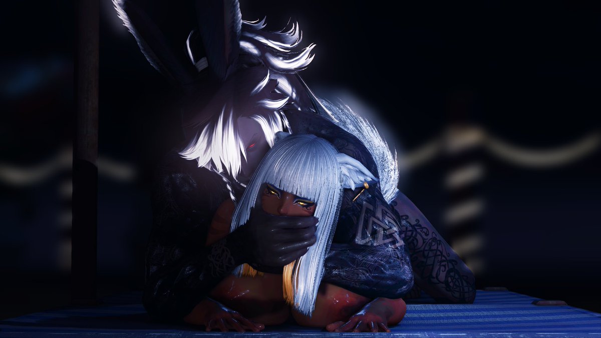 Saw this little slut wiggling her naked butt around near me and I couldn't hold back for long~🥵
Instinct took over and my hands grabbed the sexy <a href="/ValNoctiLewd/">Val Queen of Lust</a>  before I could stop ~😏😘
But I think she loved the attention ~
But she loved that fat black horsecock pounding her