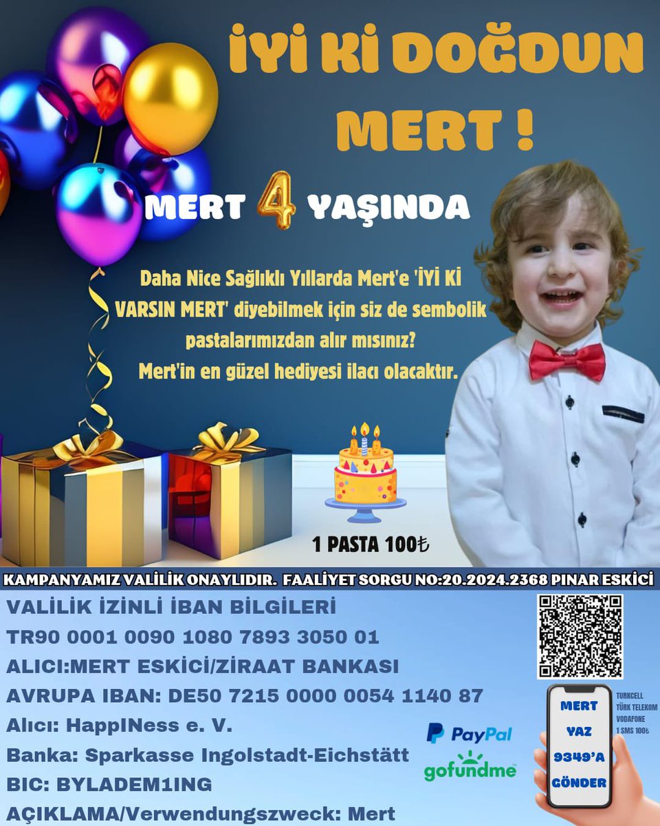 İYİ Kİ DOĞDUN MERT!

Bugün Mert 4 yaşına girdi...Mert için en güzel hediye onu ilacına kavuşturmak olacaktır...Seneye inşallah hep birlikte ilacını almış bir Mert'in doğum günü kutlarız.

#SAMvFB Szymanski Halil Umut Meler Brown Cenk Tarık İsmail Samsunspor-Fenerbahçe Alvarez