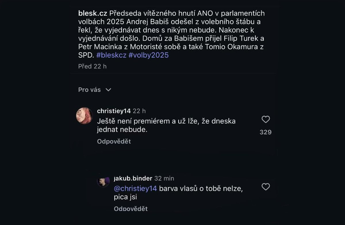 Včera jsem vystoupila ze svojí komfortní zóny a okomentovala pár věcí. Od tý doby mi choděj brutální zprávy😀 
Nicméně během dvou minut jsem tady u Jakuba zjistila kde bydlí, co dělá, jakou má rodinu a kde byl na dovče. Vše díky FB. Tak zdravím👋🏻