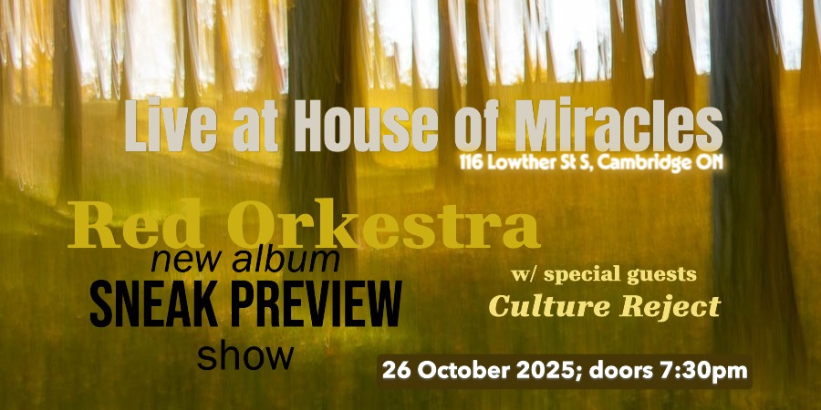 red_orkestra's tweet photo. We (@red_orkestra) are playing a special sneak preview show of our upcoming new album "Letters From Afar". The album will be played in its entirety in the studio in which is was recorded. Songs of love, longing, hope, &amp; resistance...something we all need. https://t.co/ONc07MnBR7 https://t.co/tJV3DDYPIn