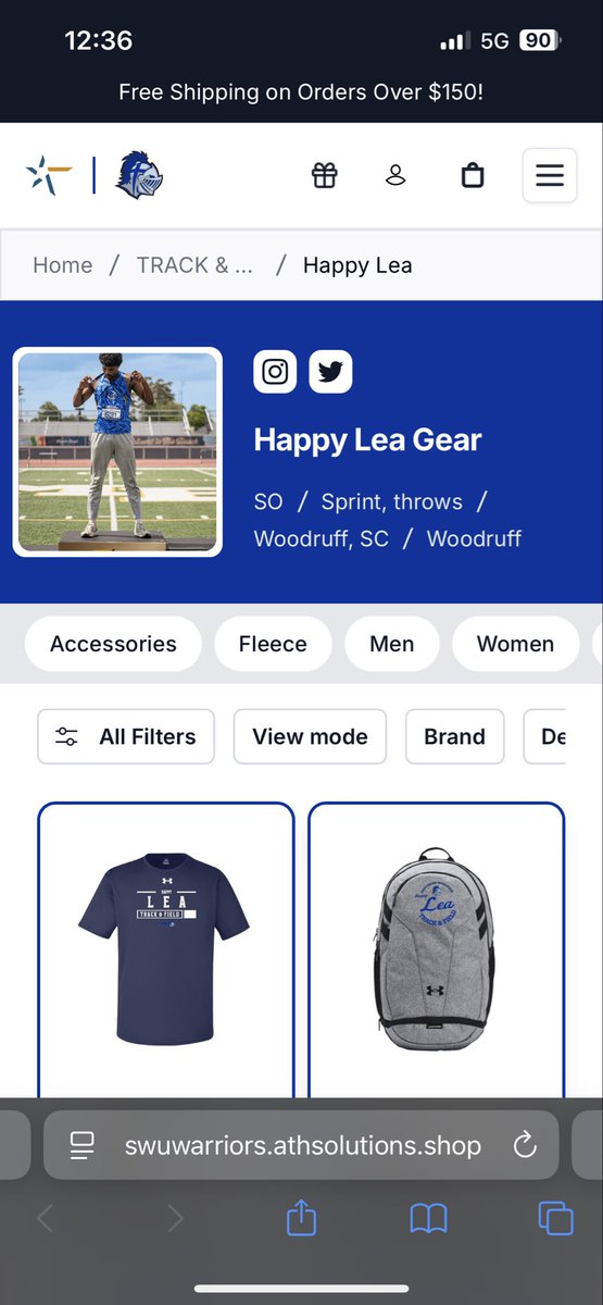 Check out my gear!!!

swuwarriors.athsolutions.shop/collections/ha…

For 10% off use code: HLEA