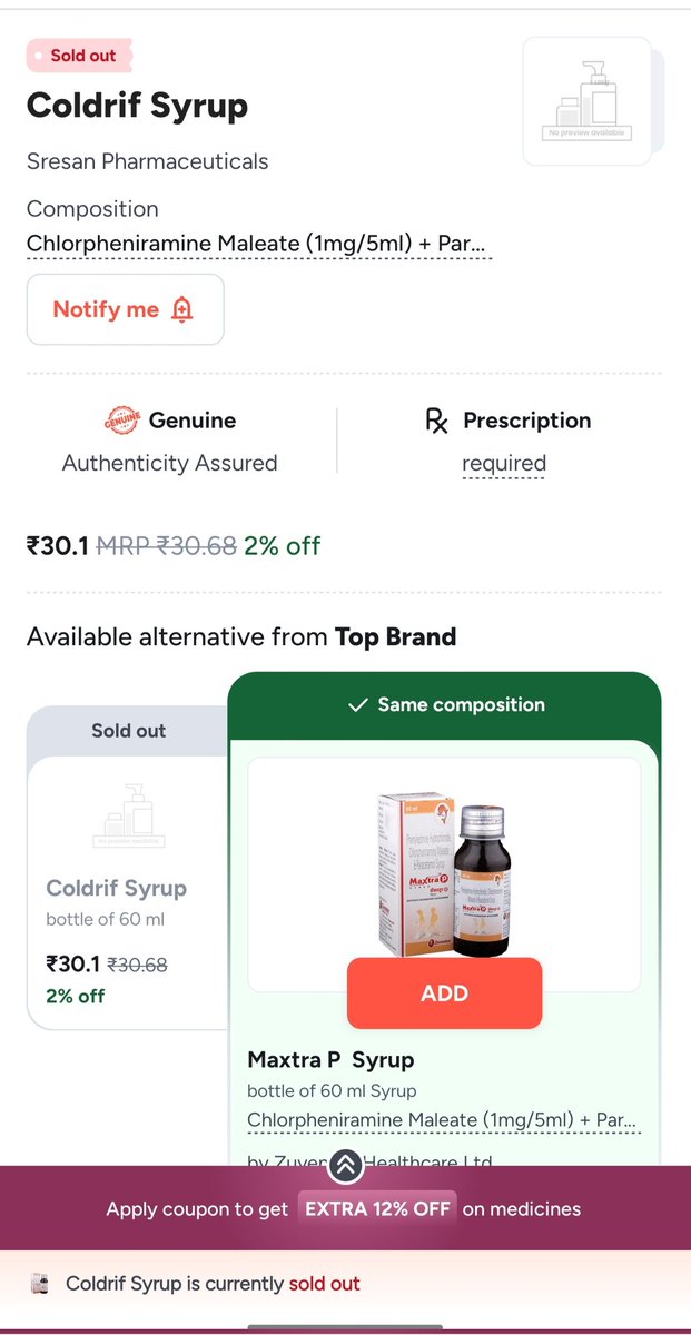 abhisheknayyar5's tweet image. I hope it stays out of stock @1mgOfficial