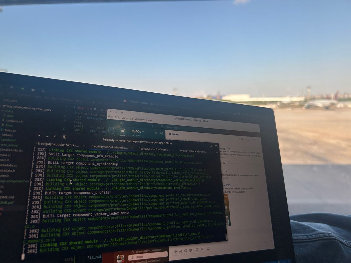 lefred's tweet image. Waiting for the plane ✈️ to Europe… #MySQL Brazil Conference 🐬🇧🇷 was wonderful! #MySQLBrConf2025