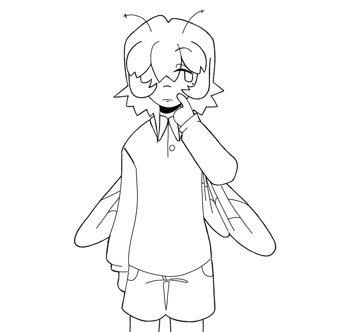 backwardyear's tweet image. paper wasp drone (uncolored)