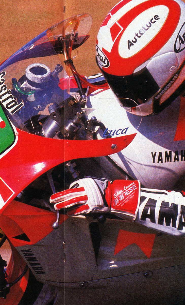 Luca Cadalora (YZR250 0WB9 Marlboro Yamaha Team Agostini) Donington 1990