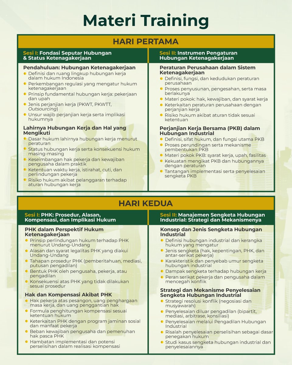 Hukum ketenagakerjaan di Indonesia terus berkembang dan menuntut perusahaan untuk adaptif dalam menafsirkan regulasi. Kesalahan dalam aspek dasar ini dapat memicu sengketa yang merugikan, sehingga pemahaman yang tepat menjadi kunci menjaga keseimbangan kepentingan pekerja dan